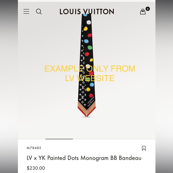Kusama dot Bag  scarf bandeau that resembles the LV X Kusama 2023 Painted Dot - Picture 2 of 4